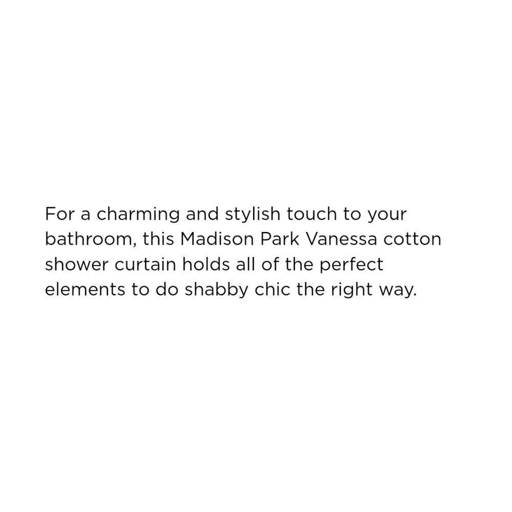 Madison Park NEW Vanessa Cotton Floral Stripe Shower Curtain in Coral 72